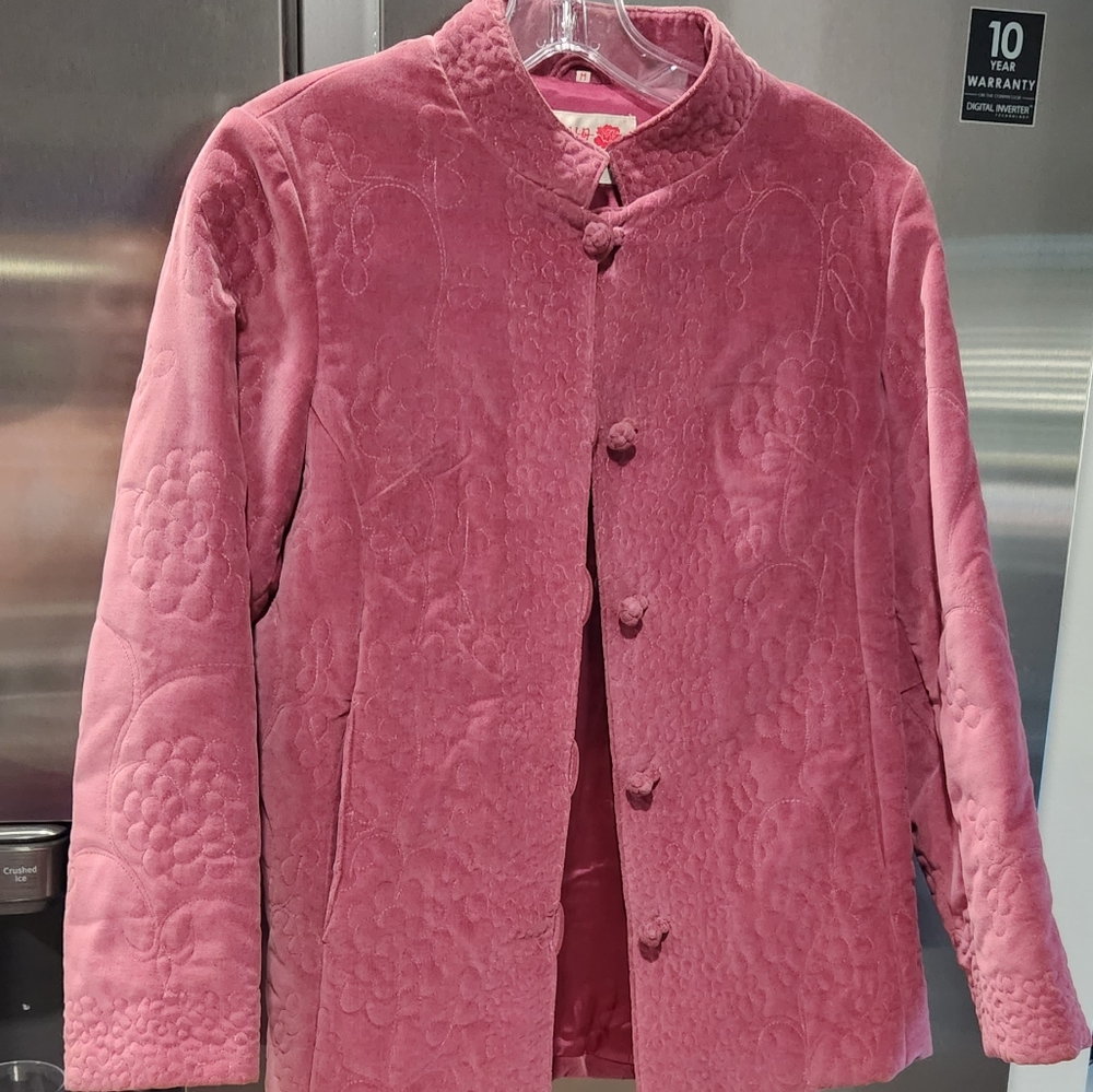 Vintage Chinese Cushy & Warm Jacket size M dark Pink.